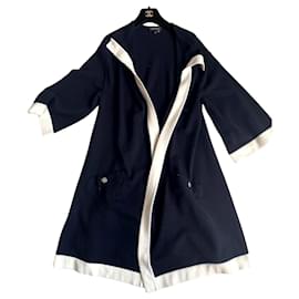 Chanel-Coats, Outerwear-Dark blue