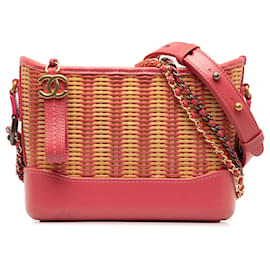 Chanel-Chanel Pink Small Rattan Gabrielle Crossbody-Other