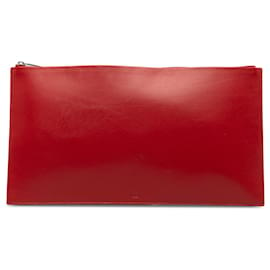 Dior-Dior Red Leather Clutch Bag-Red
