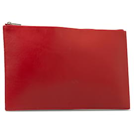 Dior-Pochette en cuir rouge Dior-Rouge