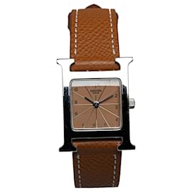 Hermès-Relógio Hermes Prata Quartzo Heure H-Outro