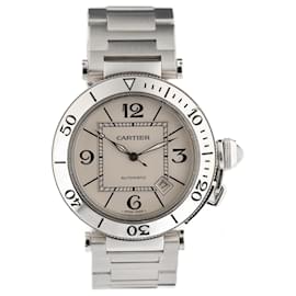 Cartier-CARTIER Pasha Seatimer Automatic 40 mm Stainless Steel White Dial Ladies Watch-White