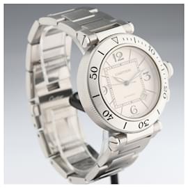 Cartier-CARTIER Pasha Seatimer Automatic 40 mm Stainless Steel White Dial Ladies Watch-White