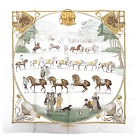 Hermès-Hermes silk scarf Design by Philippe Ledoux in 1970 100% silk-Multiple colors