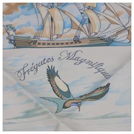 Hermès-Foulard en soie Hermes Fregates Magnifiques Conçu par Dominik Jarlegant-Multicolore