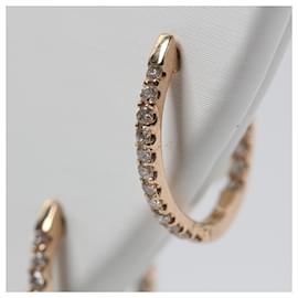 Autre Marque-Pink gold diamonds earrings-Golden