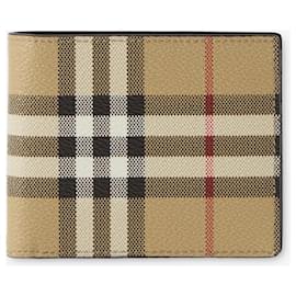 Burberry-Check Slim Bifold Wallet-Black,Red,Beige
