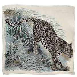 Hermès-HERMES Cashmere Silk Panthera Pardus Scarf 140-Multiple colors