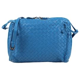 Bottega Veneta-BOTTEGA VENETA Intrecciato Nodini Crossbody Bag in Blue-Blue