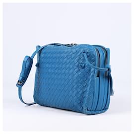 Bottega Veneta-BOTTEGA VENETA Intrecciato Nodini Crossbody Bag in Blue-Blue