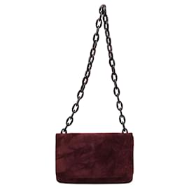 Prada-Prada Shoulder bags Suede Burgundy Cleo-Dark red
