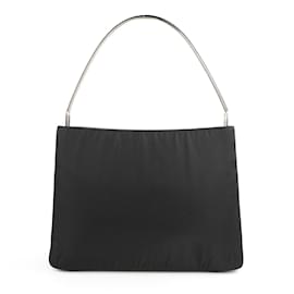 Prada-PRADA Shoulder bags Leather Black Tessuto Metallo-Black