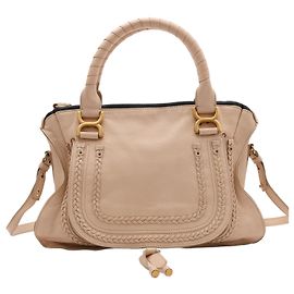 Chloé Bolsa Marcie de couro Chloe em rosa pastel Rosa