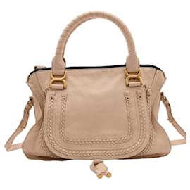 Chloé-Chloe leather Marcie satchel bag in Pastel Pink-Pink