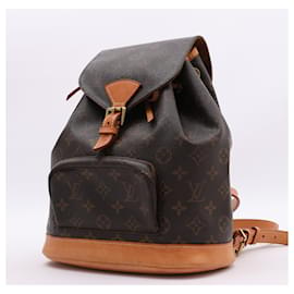 Louis Vuitton-Bolso mochila Louis Vuitton Montsouris MM en marrón-Castaño