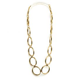 Colar de elo duplo Saint Laurent com sautoir de elo redondo. Dourado