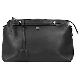 Fendi-FENDI Vitello Dolce By The Way Boston Bag in black-Black