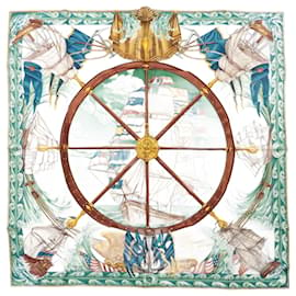 Hermès-Hermes silk scarf Design by Laurence Bourthoumieux-Multiple colors