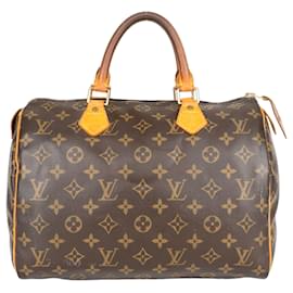 Louis Vuitton-Monograma de lona Louis Vuitton Speedy 30-Castaño