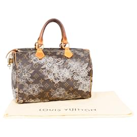 Louis Vuitton-LOUIS VUITTON DENTELLE ARGENT MONOGRAMA SPEEDY 30-Castaño