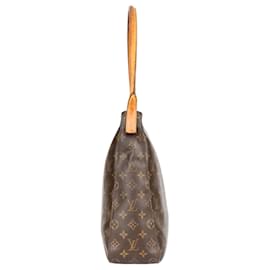 Louis Vuitton-Bolso de hombro con lazo y monograma de lona de Louis Vuitton-Castaño