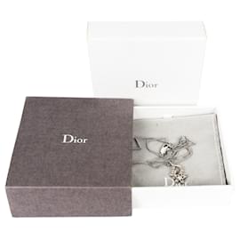 Dior-CHRISTIAN DIOR SILVER CD NECKLACE-Silvery