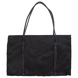 Prada-PRADA Bags Silk Black Cleo-Black
