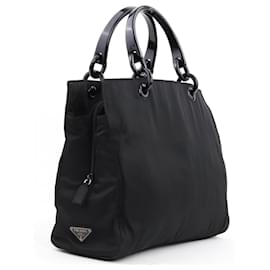 Prada-PRADA Totes Plastic Black Tessuto-Black