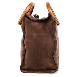 Prada-PRADA Totes Suede Brown cleo-Brown