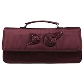 Prada-PRADA Handbags Silk Burgundy Tessuto-Dark red