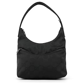 Gucci-GUCCI Shoulder bags cotton Black jackie-Black