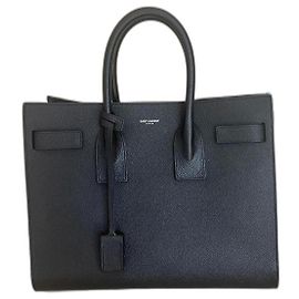 Saint Laurent small grained leather Sac de Jour Black