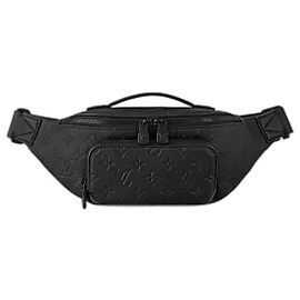 Louis Vuitton Rush Bauchtasche Schwarzes Monogram Shadow Leder Schwarz