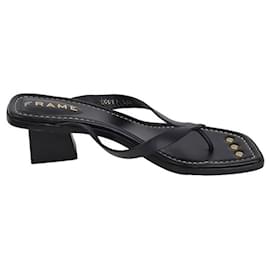 Frame Denim-Leather sandals-Black