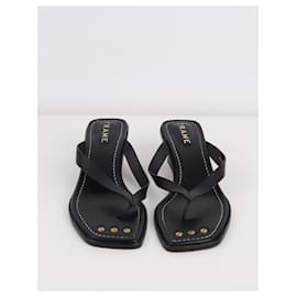 Frame Denim-Leather sandals-Black