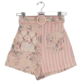Zimmermann-Cotton mini shorts-Beige