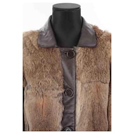 Claudie Pierlot-Fur jacket-Brown