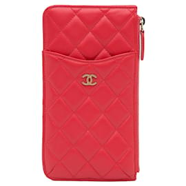 Chanel-CHANEL WalletsLeather-Red