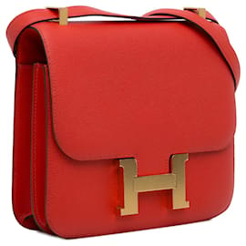 Hermès-HERMES HandtaschenLeder-Rot