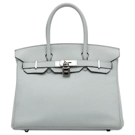 Hermès-HERMES HandbagsLeather-Grey