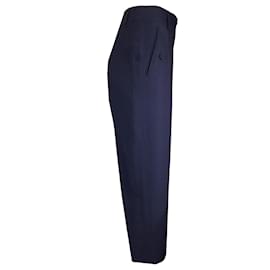 Autre Marque-Pantalon court en crêpe bleu marine Escada / Un pantalon-Bleu