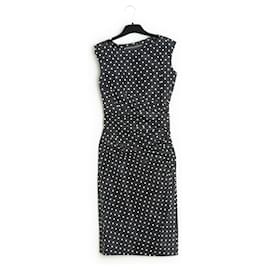 Balmain-Balmain Haute couture SS2000 Black Polka Dot silk Dress FR34 FR36-Black