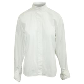 Autre Marque-Weißes Hemd mit Krawatten an den Ärmeln-Weiß