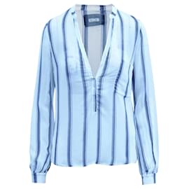 Reformation-Blue and white striped shirt-Multiple colors,Other