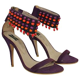Etro-Elegant Purple Heels with Embellishments-Purple
