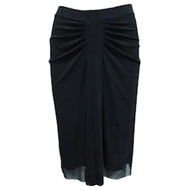 Autre Marque-Black Midi Skirt-Black