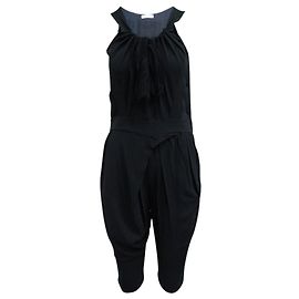 Nina Ricci Schwarzer Overall mit Knöpfen Schwarz