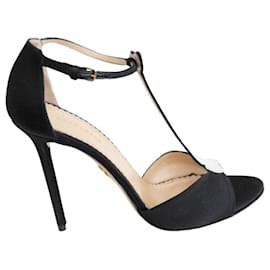 Charlotte Olympia-Satin sandals-Black