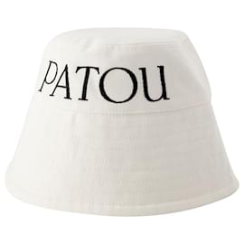 Autre Marque-Patou Bucket Hat - PATOU - Cotton - White-White
