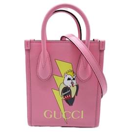 Gucci-Bolso tote Gucci x Bananya Bolso de cuero 671623 En muy buenas condiciones-Otro